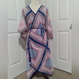 Trina Turk Alannah Handkerchief Kimono Style Dress Size 6